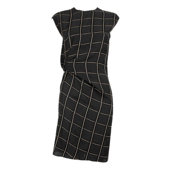 Dresses & Skirts - DESIGNER Lanvin Black Checked Knot Detail Dress